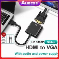 ❏ With Power Supply HDMI-compatible Adapter Portable Converter Hd 1080p HDMI-compatible To Vga Cable With Audio Laptop Accessories