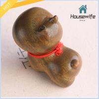 HOUSEWIFE SPACE ไม้หอมไม้จันทน์ เครื่องประดับฮิปโปโปเตมัส สีน้ำตาลสีน้ำตาลเข้ม มินิมินิ เครื่องประดับไม้รูปสัตว์การ์ตูน ง่ายต่อการทำความสะอาด น่ารักน่ารักๆ เครื่องประดับที่ทับกระดาษ สำหรับตกแต่งโต๊ะบ้าน