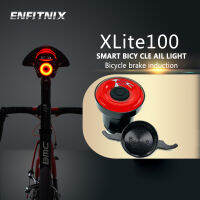 ENFITNIX XliET จักรยาน Inligen เซ็นเซอร์อัตโนมัติเบรกไฟท้าย MTB จักรยานถนนสมาร์ทเตือนความปลอดภัยไฟท้ายคืนขี่จักรยานแสง