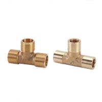 Pneumatic Plumbing Brass Pipe Fitting Male/Female Thread 1/8 1/4 3/8 1/2 Tee Type 3 Way Copper Fittings Water Oil Gas Adapter