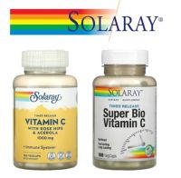 Solaray, Timed Release Vitamin C + Rose Hips  และ  Super Bio Vitamin C, 1,000 mg