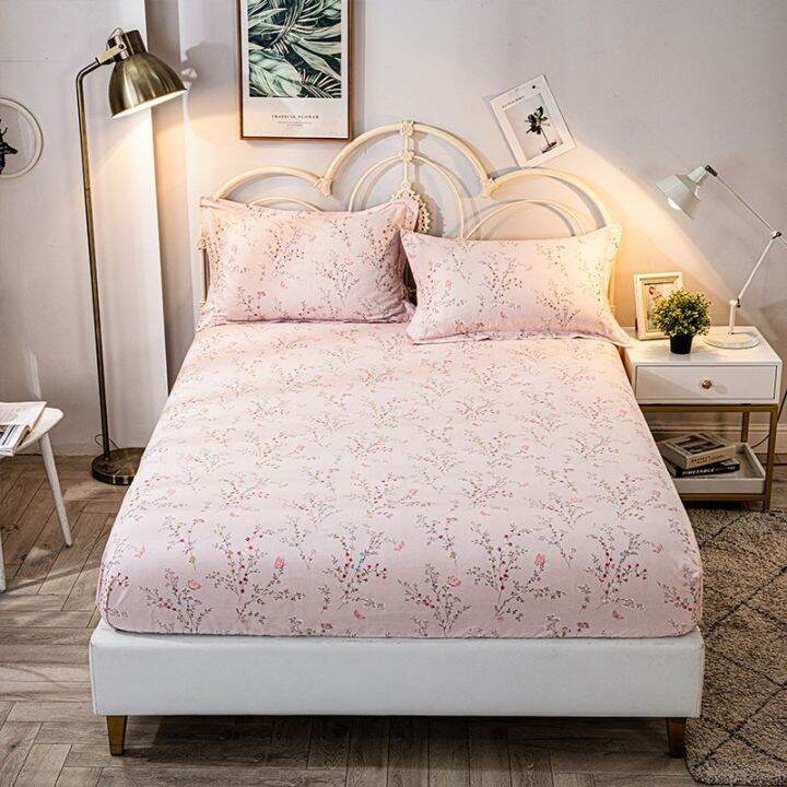 cotton-single-sizequeen-king-pillowslip-fitted-sheet-premium-high-quality-fitted-bedsheet-cadar-murah-hebat-cadar-bergetah-keliling