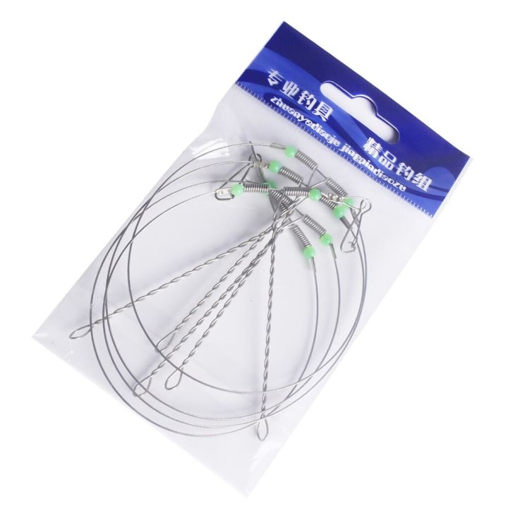 2-3-4-5pcs-stainless-steel-fishing-rigs-wire-leader-anti-winding-hooks-balance-bracket-fishing-tackle-accessories
