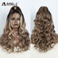 【jw】❃✤  Noble 13x2 Front Wig Synthetic inch Wavy blonde Wigs