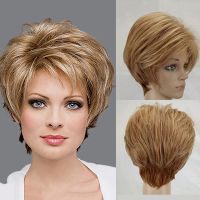 【jw】✘❍ HAIRJOY Short Curly Synthetic Hair Blonde Wigs