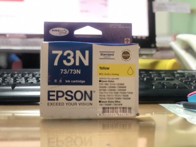 หมึก-epson-73n-yellow-t105490-yellow-หมึกแท้-เป็นสินค้า-clearance-sale-ค่ะ