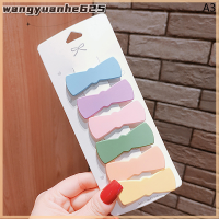 [WYH Store] COD กิ๊บติดผมสีลูกกวาด6ชิ้น เซ็ตปิ่นปักผมทรงสามเหลี่ยมหูกระต่ายกิ๊บติดผมทรงเรขาคณิต