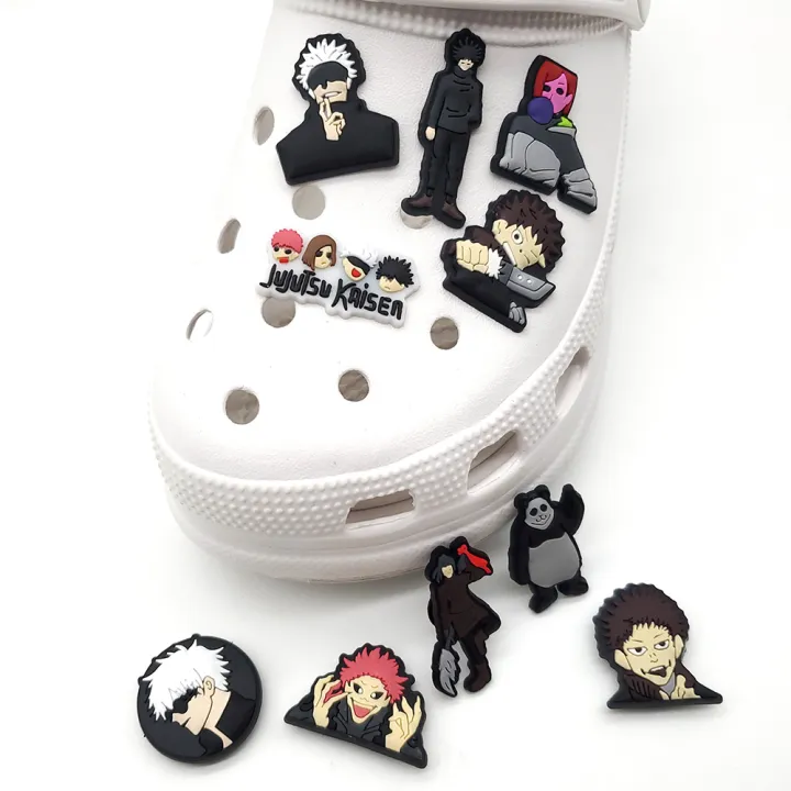 1PCS Japanese Famous Anime Cartoon Shoe Charms Backapck Fit Wristbands Croc  Jibz Shoe Decorate Shoe Buckle Boys Kids Gift