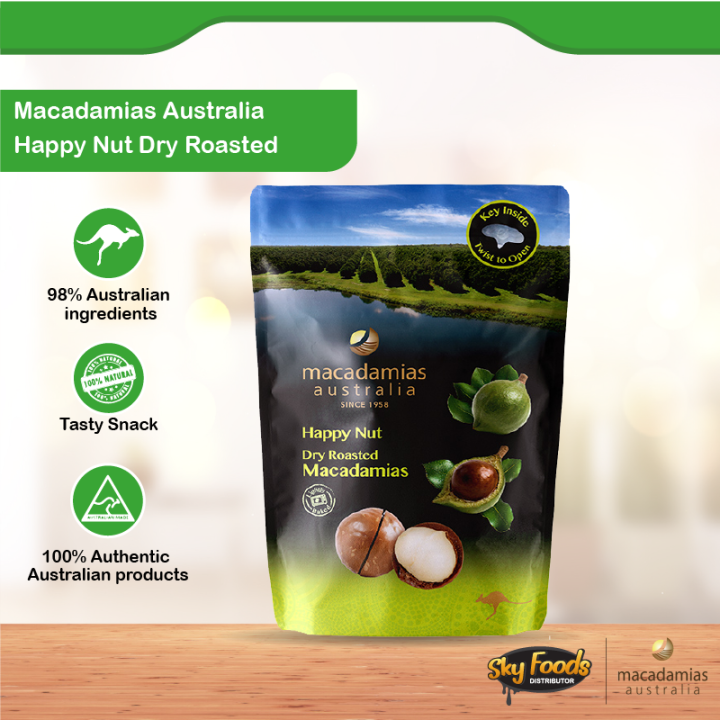 Macadamia Australia Happy Nut Dry Roasted 225G Lazada
