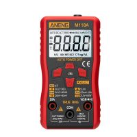 UNI.B.W ANENG M118A Mini Digital Multimeter Durable Automatic True RMS Tester 6000 Counts Auto-Ranging AC/DC Transistor Voltage Meter