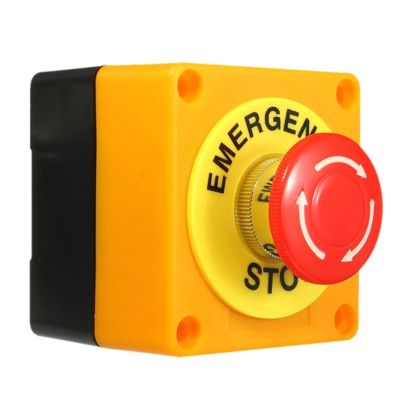 2PCS LAY37-11ZS Elevator Freight Elevator Emergency Stop Button Switch Box Emergency Stop STOP