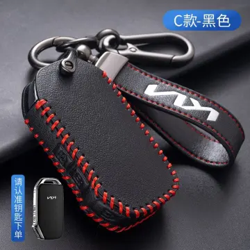 Leather Strap Car Key Case Cover for Kia K2 Rio Sorento K4 Cerato