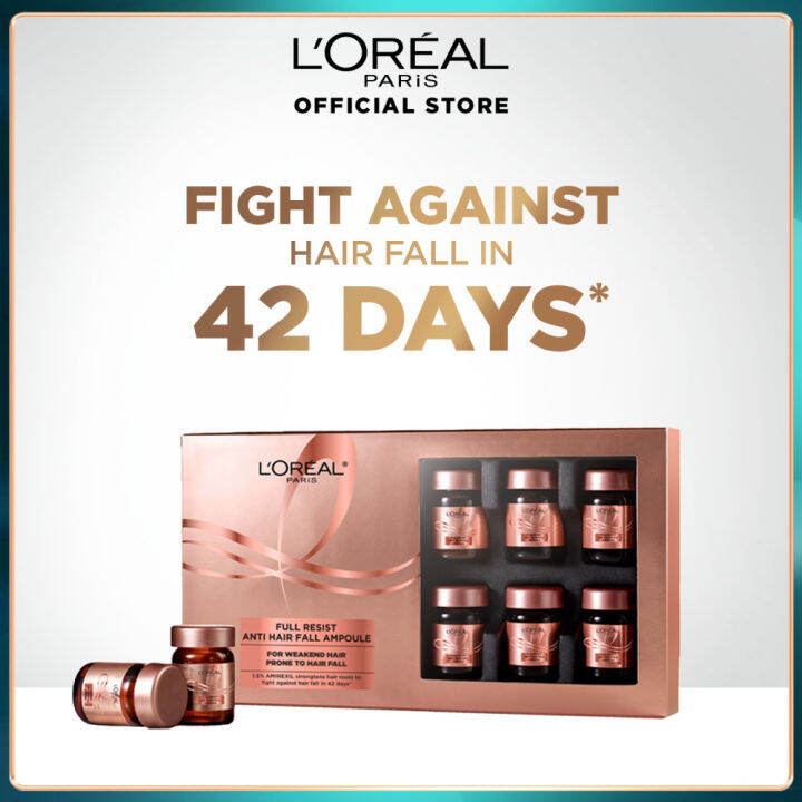 【Official】 L'Oreal Paris Elseve Full Resist Anti Hair Fall Ampoule 6ml