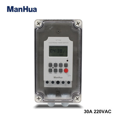 ManHua l 220V 30A Rain-Proof Timer Digita MT316SE with Waterproof Box For Outdoor Hunter Our Feeder Digital Timer Switch