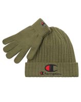 Champion Men Beanie+Hat Olive Color หมวกและถุงมือไหมพรมของแท้100%