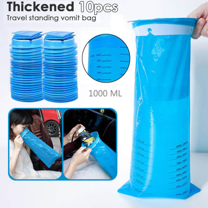 10 Pack Emesis Bag Disposable Vomit Bags Aircraft & Car Sickness Bag