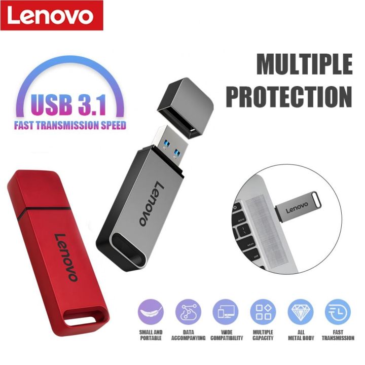 Shirelle Electronic Accessories} Lenovo USB 3.1 2TB Flash Drives High Speed  Pen Drive 1TB Stick Pendrive Type-c Portable Disk For Computer and Phone