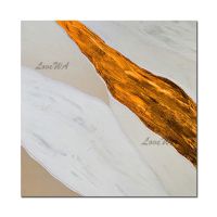 2021New Arrival Simple Abstract Painting Gold And White Modern Picture For Living Room Contracted Design Hand-painted Wall Art