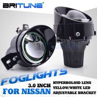 นิ้ว Hyperboloid Bi LED Fog Light เลนส์สำหรับ Navara NP300 /Rogue/terra /Almera /Sentra/maxima/altima/livina/X-Trail กันน้ำหมอกโคมไฟประกอบ Hi Lo โปรเจคเตอร์เลนส์รถอุปกรณ์เสริม