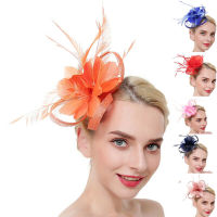 Floral Hair Garland Feather Fascinator Enamel Hair Barrette Bridal Hair Comb Pearl Hair Vine Crystal Headband