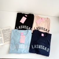 เสื้อยืด oversize ผ้าคอตตอน สไตล์มินิมอล ปัก Lasvegas s231