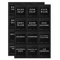 2sets/24pcs Simple Modern Dormitory Conditioner Shampoo Classification Hand Soap Easy Find For Bottle Tear Resistant Removable Home Waterproof DIY Lotion Bathroom Label