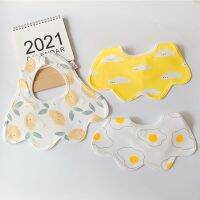 【CW】 3 Pieces/lot Baby Bibs Cotton Layer Dot Boys Feeding Apron 0 24M Bandana bebes accesorios