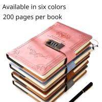 สมุดรหัสผ่านย้อนยุค A5กับ Gembok KATA Sandi หนาล็อกไดอารี่กระดาษจดบันทึกนักเรียนสมุดบันทึกเครื่องเขียน