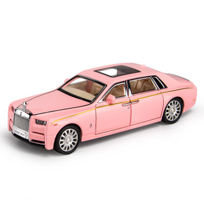 1:32 Rolls-Royce Phantoms จำลองรถโลหะผสมรุ่นเสียงและแสงดึงกลับของเล่นเด็กของเล่นวันเกิด Gift