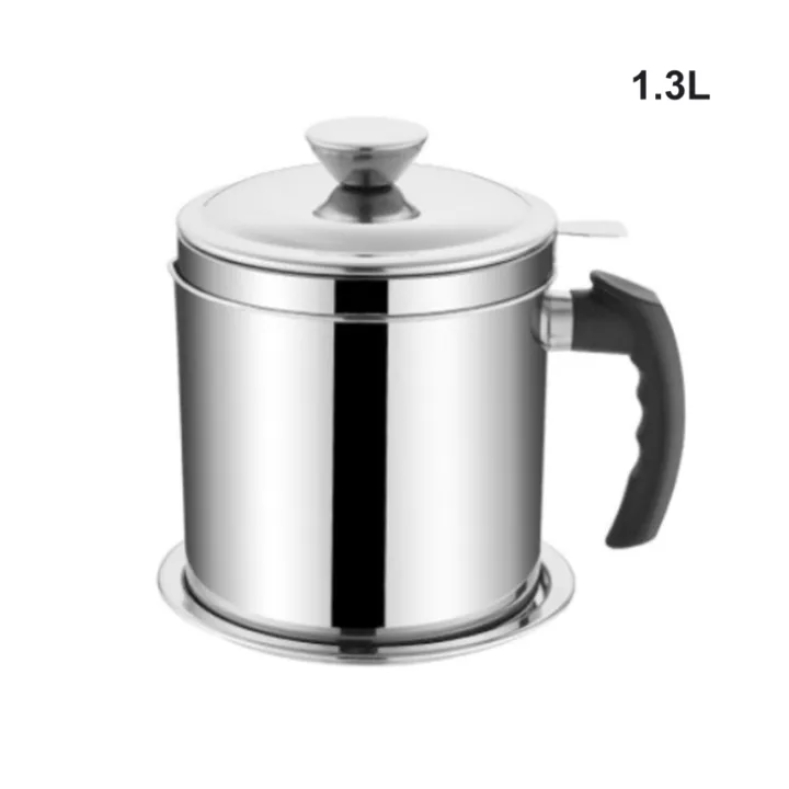 Kitchen Stainless Steel Oil Filter Pot Oil Filter Cup Oil Trap Cup Oil