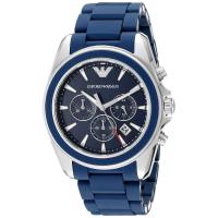 นาฬิกาข้อมือผู้ชาย EMPORIO ARMANI Sportivo Chronograph Blue Dial Mens Watch AR6068