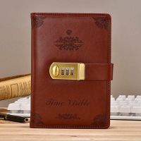 Retro Password Book Lock Japan and South Korea Diary Thickened Creative Account Book Student Notepad Stationery Notebook