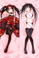 Tokisaki Kurumi Dakimakura Pillow Date การ์ตูนสดผิวพีชพิมพ์สองด้านโยนหมอนร่างกายปลอกหมอนอิงที่กำหนดเอง