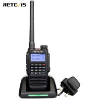 Retevis RT87วิทยุสองทาง IP67กันน้ำการเข้ารหัส Dual Band วิทยุ FM 128ช่องวิทยุ MSK DTMF หน้าจอสแกน TOT 2ทางวิทยุ (สีดำ,1ชิ้น)