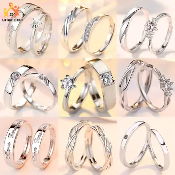 Silver Ring Designs With Name | Couple Name Rings | Silveradda