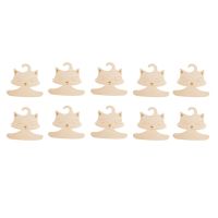 10Pcs Nordic Baby Cute Fox Wooden Clothes Hanger Creative Baby Pants Hanger Children Small Hanger Clothes Storage Rack