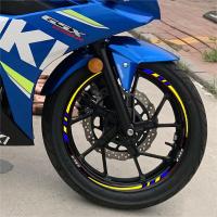 สำหรับ Suzuki GSX 250R GSXR250 150 125 600 750อุปกรณ์เสริมรถจักรยานยนต์สะท้อนแสงสติกเกอร์ดัดแปลงยางล้อที่ดุมรูปลอกขอบแถบ