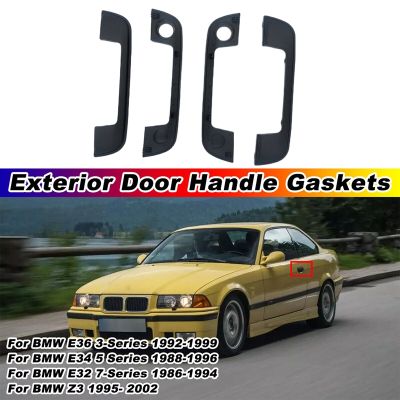 51218122441 51218122442 4Pcs Car Front &amp; Rear Door Handle Cover with Seal for-BMW E36 E34 E32 Z3 3 5 7 Series
