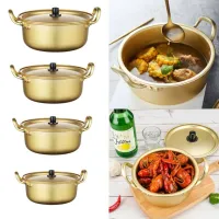 [สินค้าใหม่]korea yellow pot หม้อเกาหลี หม้อต้มมาม่าเกาหลี หม้อ หม้ออลูมิเนียมเคลือบทองอโนไดท์ นำเข้าจากเกาหลี 황냄비