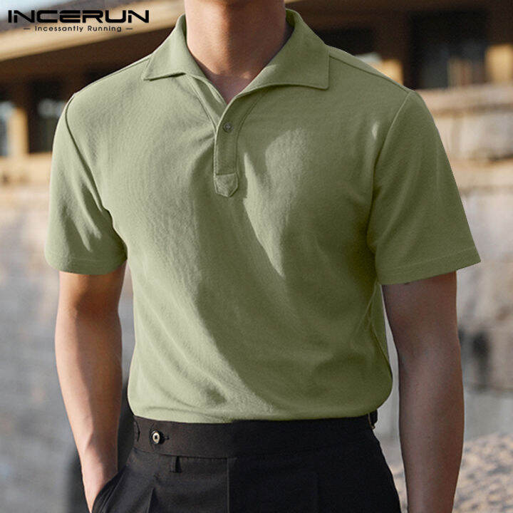 [Perfectly] INCERUN Mens Button Up Henley Shirt Short Sleeve Formal
