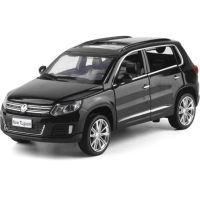 โลหะผสมรถของเล่นโมเดลรถเอสยูวี Tiguan จำลองสูง1:32ดนตรีแฟรชหกเปิดประตู Diecast โลหะสำหรับของเล่นวันเกิดเด็ก