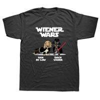 Wiener Wars เสื้อดัชชุนด์ตลก,เสื้อผ้าคอตตอนกราฟิกแขนสั้น Kado Ulang Tahun สไตล์ฤดูร้อน