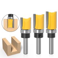 1PC 8MM Shank Milling Cutter ไม้แกะสลักแม่แบบ Trim บานพับ Mortising Router Bit Straight End Mill Trimmer ทำความสะอาด Flush Trim