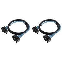 2X SAS Cable Sata Cable High Speed 6Gbps 4 Ports/Set High Quality for Server 0.5 Meter