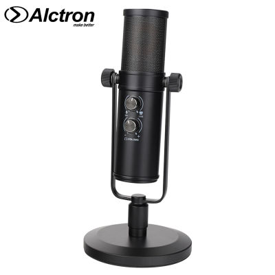 Alctron  UR33 ไมค์คอนเดนเซอร์ ไมค์ USB ไมโครโฟน พร้อมฐานตั้ง สำหรับบันทึกเสียง ปรับมุมได้ คุณภาพสูง 24bit/96KHZ ต่อหูฟังได้