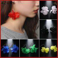 AZURE แฟชั่นผู้หญิง แฮนด์เมด เครื่องประดับ โบฮีเมีย ต่างหูดอกไม้ เรซิน ตะขอ Petal Dangle Stud