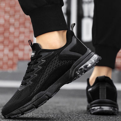 New Air Cushion Casual Mens Running Shoes 46 Breathable Mesh Weave Mens Sneaker Big Size Jogging Gym Non Slip Men Sport Shoes