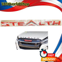 โลโก้ STEALTH ติดฝากระโปรงหน้า LOGO STEALTH สีแดง.มีบริการเก็บเงินปลายทาง