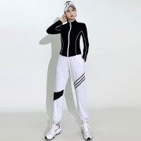 ☁ Square Dance Clothing New Spring Slim Jacket Neck Pants Sports Fitness Clothing Dancing Group Gymnastics Dance Clothing Womens Suit