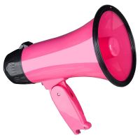 25 Watt Compact Megaphone Speaker PA Bullhorn - with Built-in Siren, Voice Recorder, Bottle Opener